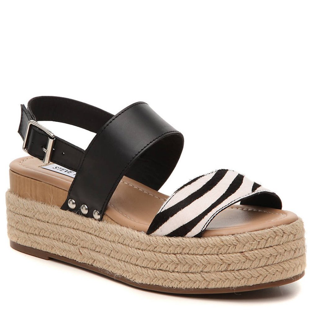 Steve Madden Zebra Sandals Sz 6